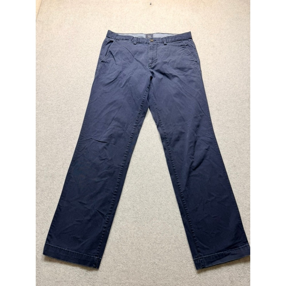 Gap Mens Chino Pants 34x34 Navy Blue Straight Leg Trousers